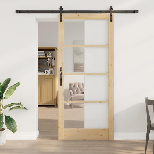 Sliding Door ORKDAL Brown 36.6 x 83.1 in Solid Pine wood