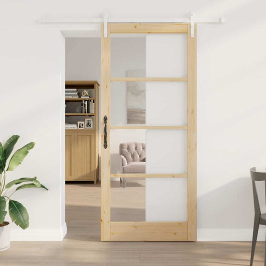 Sliding Door ORKDAL Brown 36.6 x 83.1 in Solid Pine wood