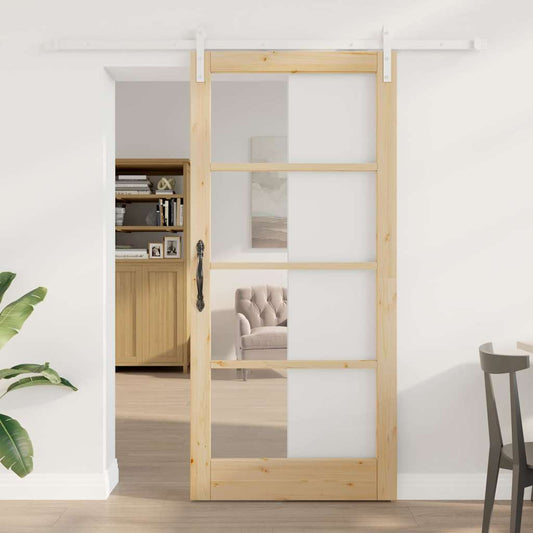 Sliding Door ORKDAL Brown 36.6 x 79.5 in Solid Pine wood