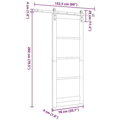 Sliding Door Other ORKDAL White 30.7 x 79.5 in