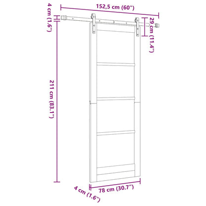 Sliding Door Other ORKDAL White 30.7 x 83.1 in