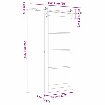 Sliding Door Other ORKDAL White 32.7 x 79.5 in