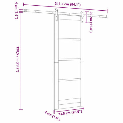 Sliding Door Other ORKDAL White 29 x 78 in