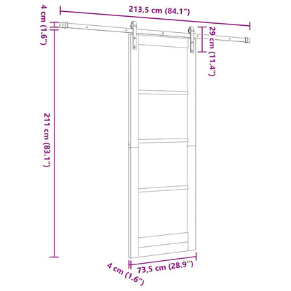 Sliding Door Other ORKDAL White 28.9 x 83.1 in