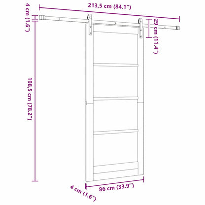 Sliding Door Other ORKDAL White 33.9 x 78.1 in