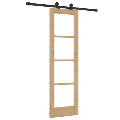 Sliding Door Manual ORKDAL Brown 24 x 78.2 in Wood and metal