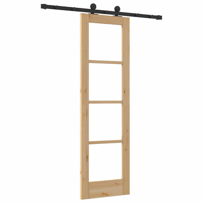 Sliding Door Manual ORKDAL Brown 24 x 78.2 in Wood and metal