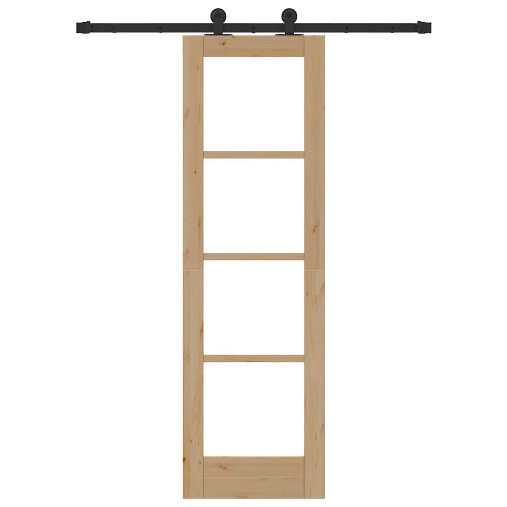 Sliding Door Manual ORKDAL Brown 24 x 78.2 in Wood and metal