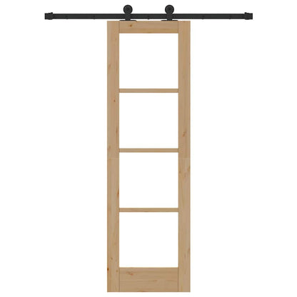 Sliding Door Manual ORKDAL Brown 24 x 78.2 in Wood and metal