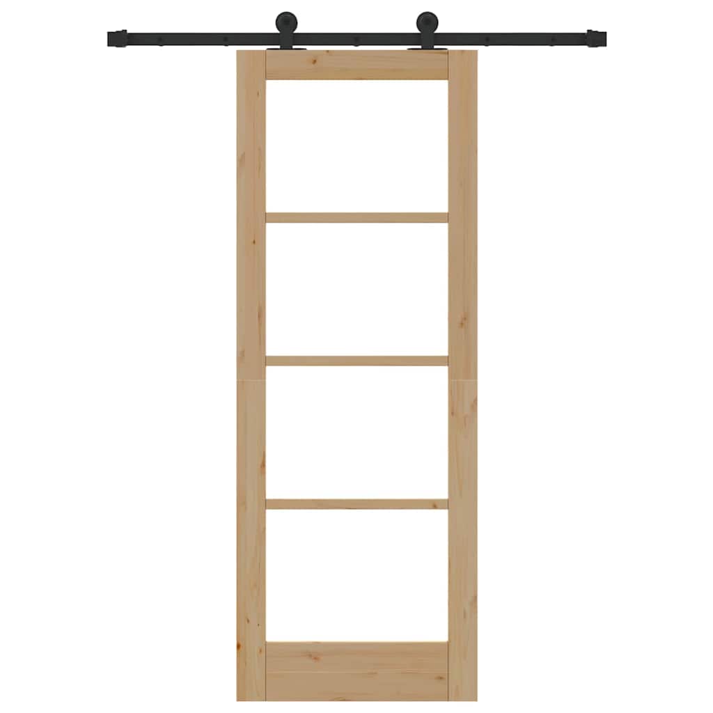 Sliding Door Manual ORKDAL Brown 29 x 78 in Wood and metal