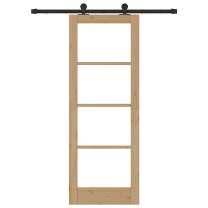 Sliding Door Manual ORKDAL Brown 29 x 78 in Wood and metal