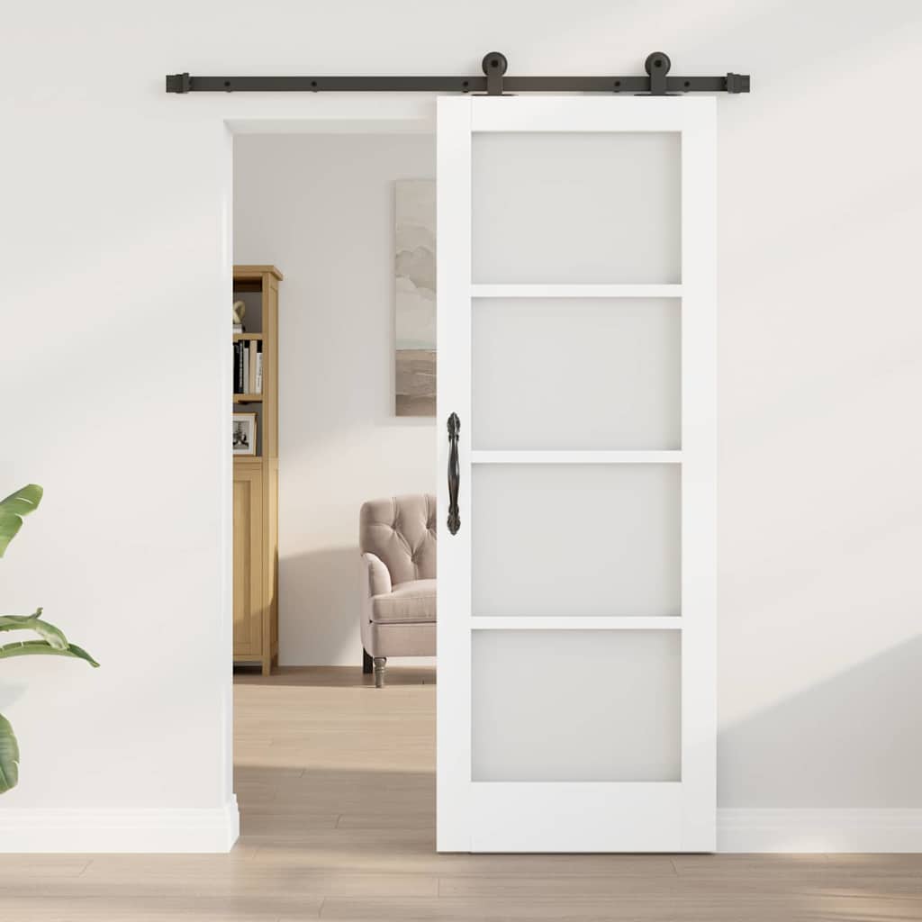 Sliding Door Manual ORKDAL White 29 x 78 in Wood and metal