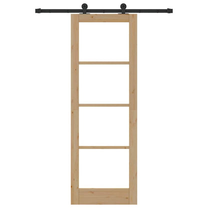 Sliding Door Manual ORKDAL Brown 28.9 x 83.1 in Wood and metal