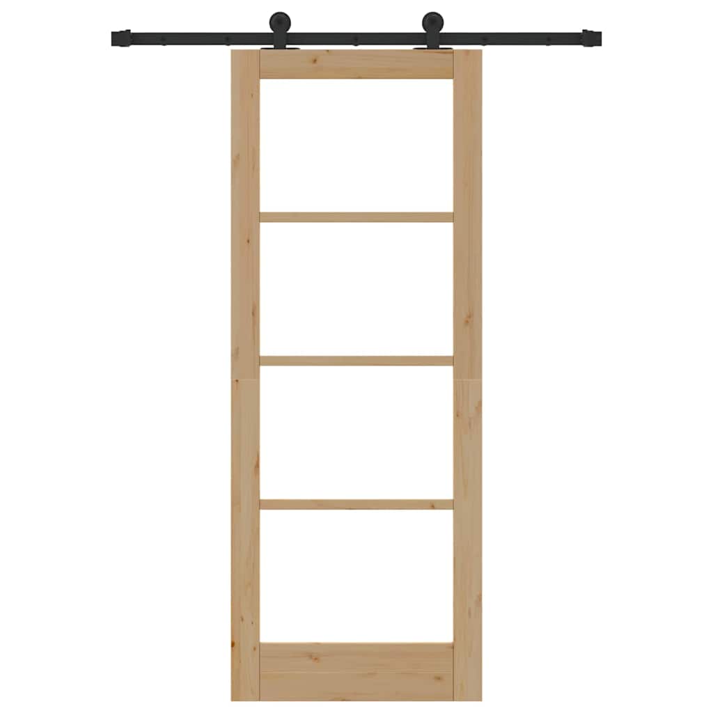 Sliding Door Manual ORKDAL Brown 30.7 x 79.5 in Wood and metal