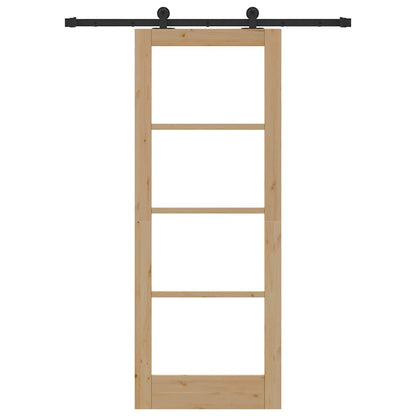 Sliding Door Manual ORKDAL Brown 30.7 x 79.5 in Wood and metal