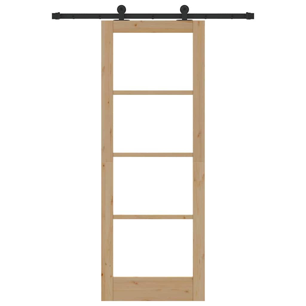 Sliding Door Manual ORKDAL Brown 30.7 x 83.1 in Wood and metal