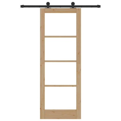 Sliding Door Manual ORKDAL Brown 30.7 x 83.1 in Wood and metal