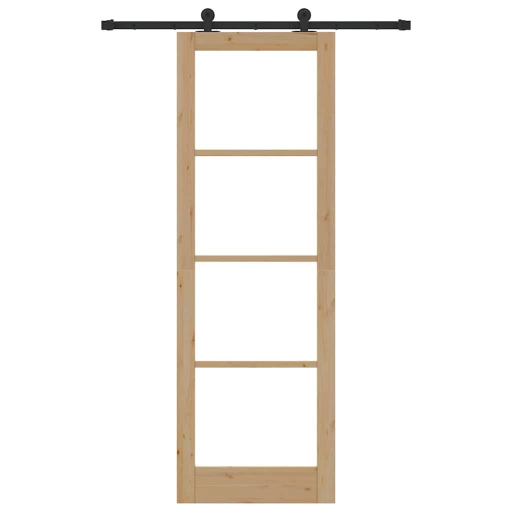 Sliding Door Manual ORKDAL Brown 30.7 x 91.3 in Wood and metal