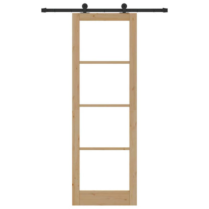 Sliding Door Manual ORKDAL Brown 30.7 x 91.3 in Wood and metal