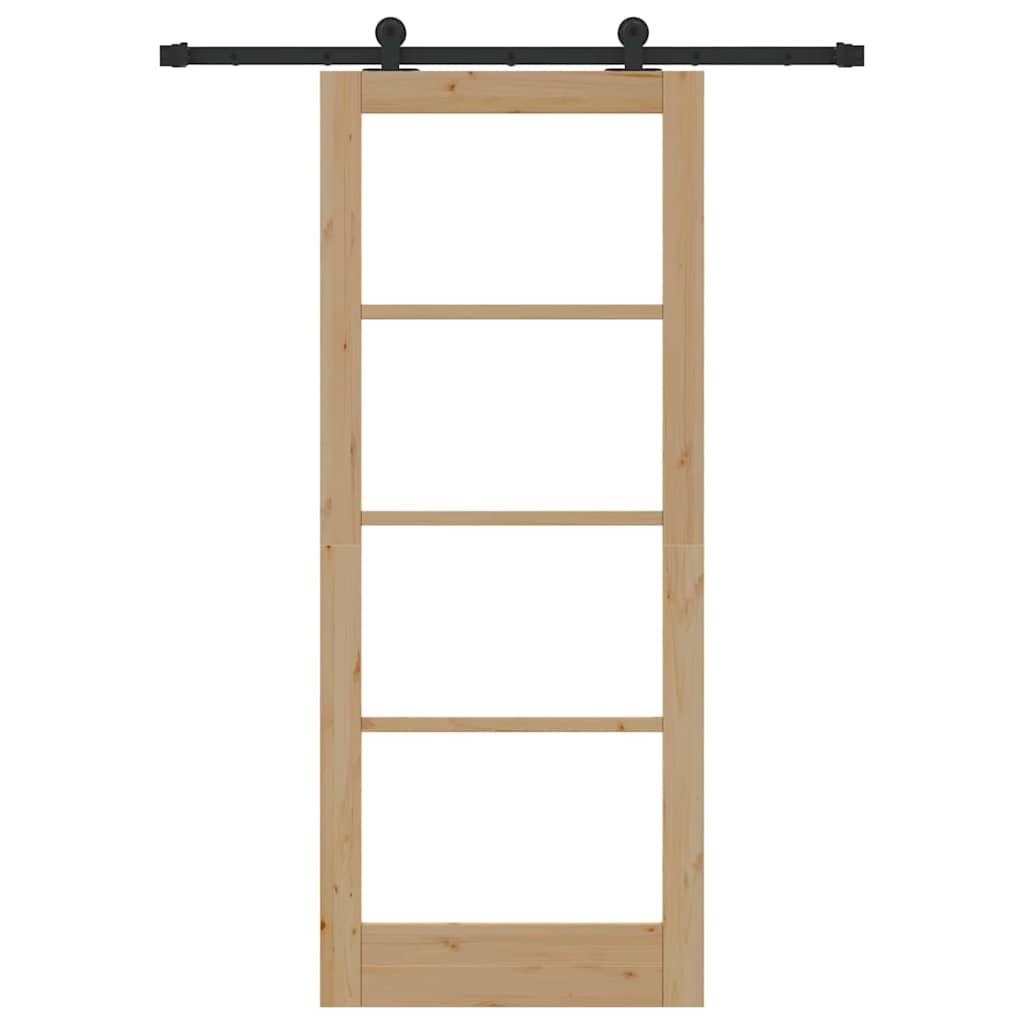 Sliding Door Manual ORKDAL Brown 32.7 x 79.5 in Wood and metal