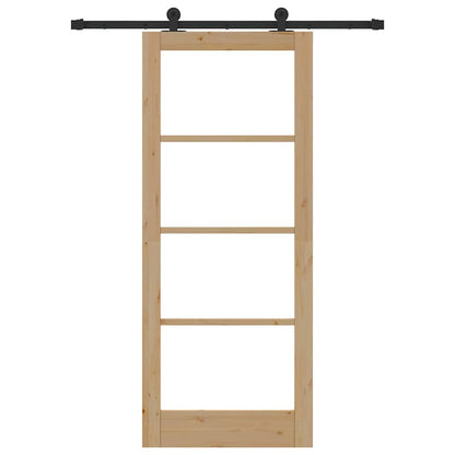 Sliding Door Manual ORKDAL Brown 32.7 x 79.5 in Wood and metal