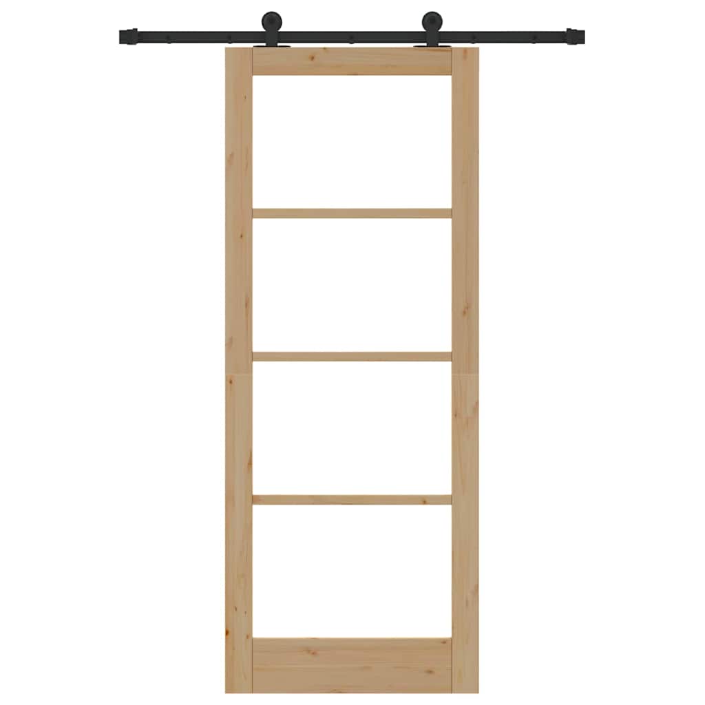 Sliding Door Manual ORKDAL Brown 32.7 x 83.1 in Wood and metal