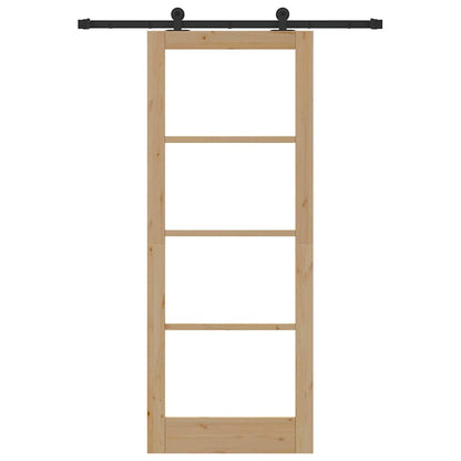 Sliding Door Manual ORKDAL Brown 32.7 x 83.1 in Wood and metal