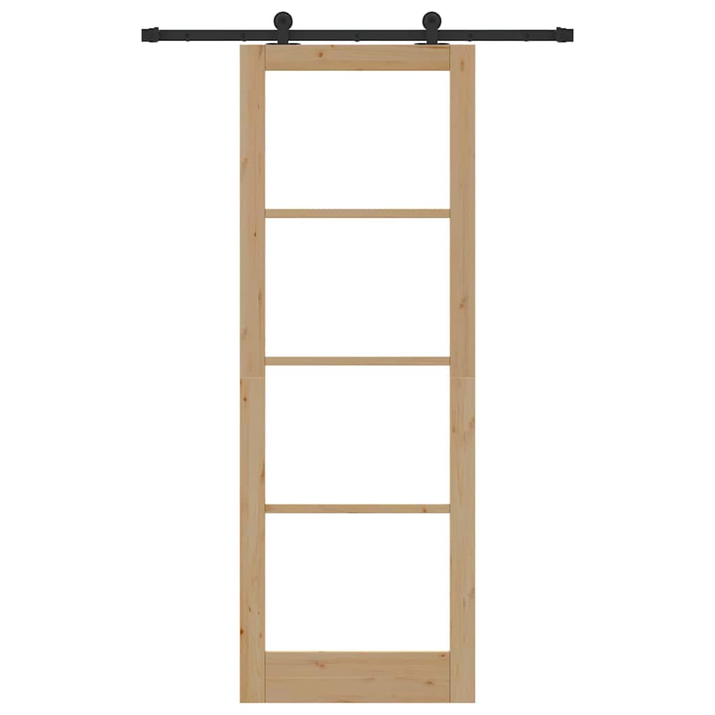 Sliding Door Manual ORKDAL Brown 32.7 x 91.4 in Wood and metal