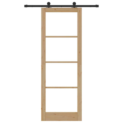 Sliding Door Manual ORKDAL Brown 32.7 x 91.4 in Wood and metal