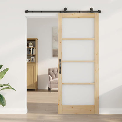Sliding Door Manual ORKDAL Brown 33.9 x 83.1 in Wood and metal