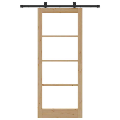 Sliding Door Manual ORKDAL Brown 33.9 x 83.1 in Wood and metal