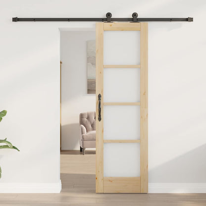 Sliding Door Manual ORKDAL Brown 24 x 78.2 in Wood and metal