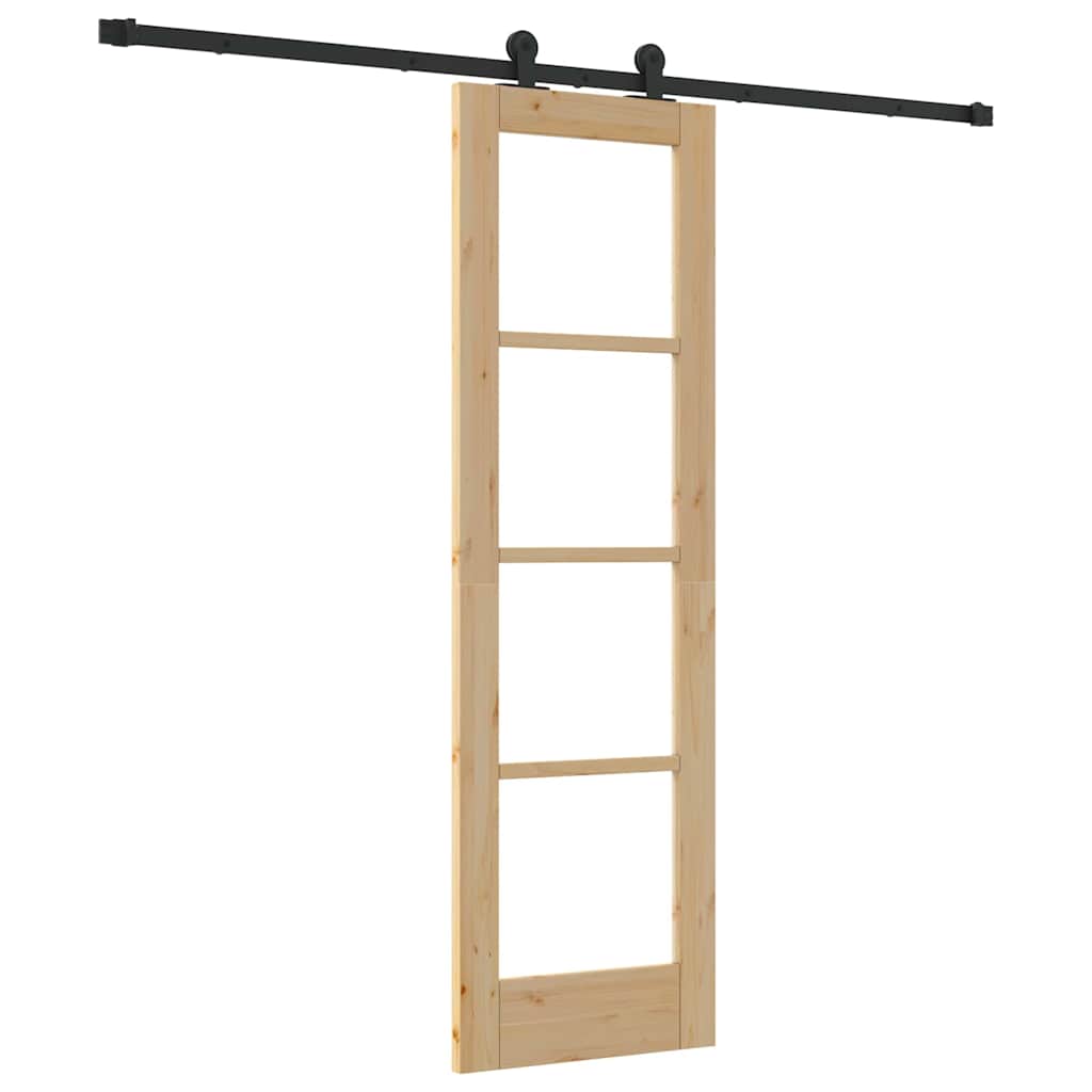 Sliding Door Manual ORKDAL Brown 24 x 78.2 in Wood and metal