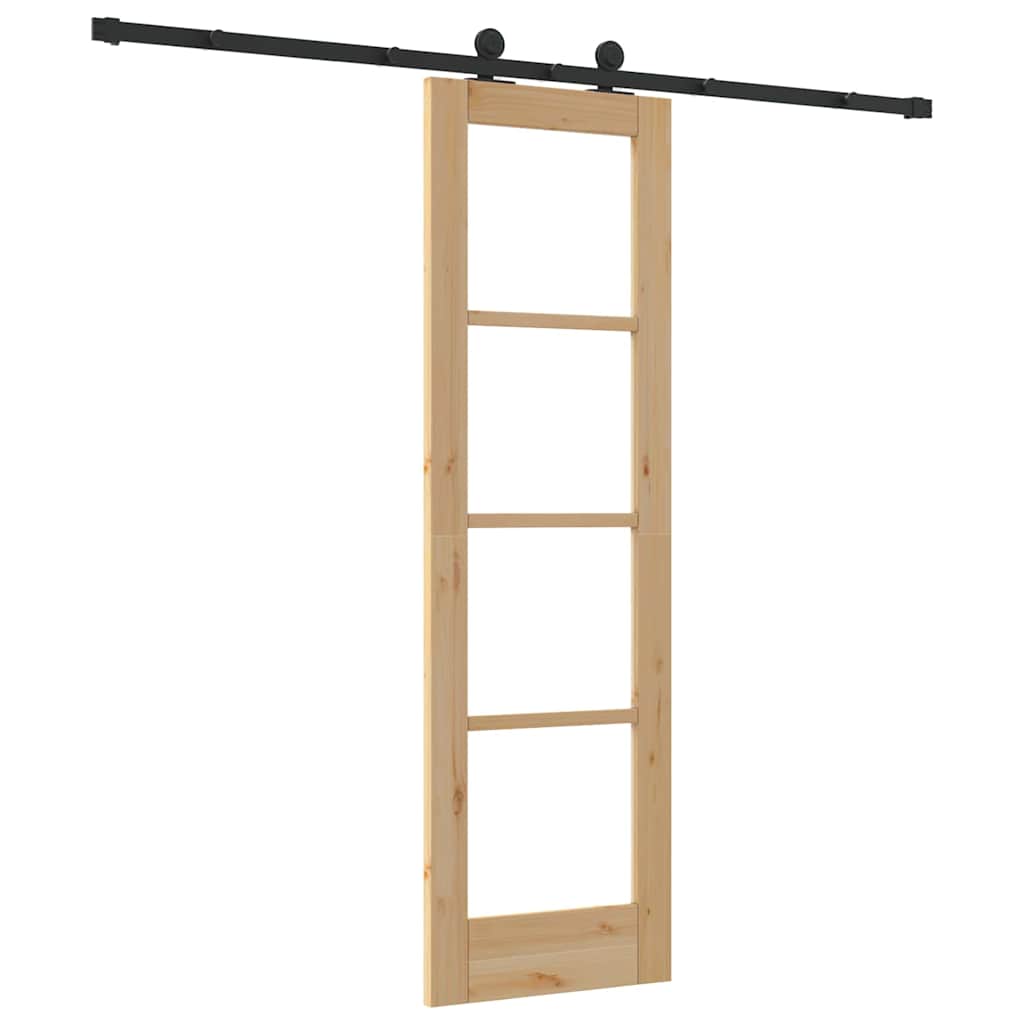 Sliding Door Manual ORKDAL Brown 24 x 78.2 in Wood and metal