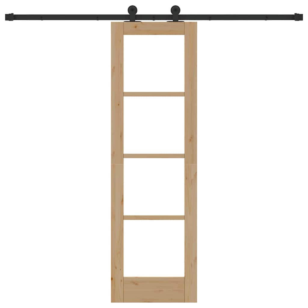 Sliding Door Manual ORKDAL Brown 24 x 78.2 in Wood and metal