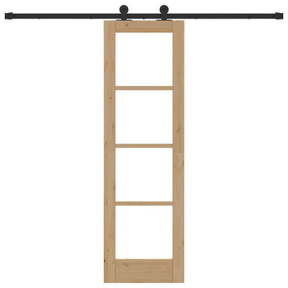 Sliding Door Manual ORKDAL Brown 24 x 78.2 in Wood and metal