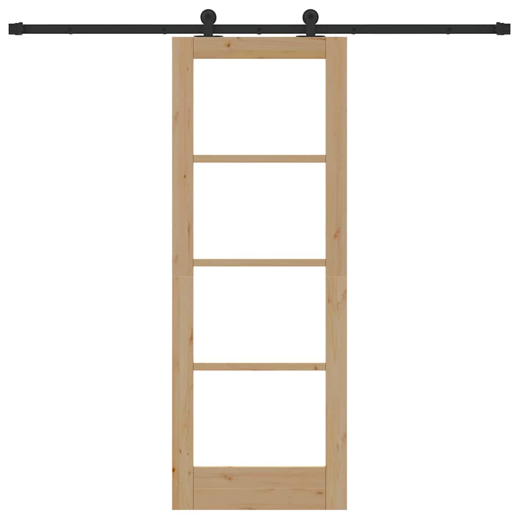 Sliding Door Manual ORKDAL Brown 29 x 78 in Wood and metal