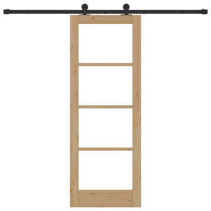 Sliding Door Manual ORKDAL Brown 29 x 78 in Wood and metal