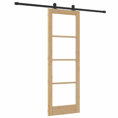Sliding Door Manual ORKDAL Brown 28.9 x 83.1 in Wood and metal