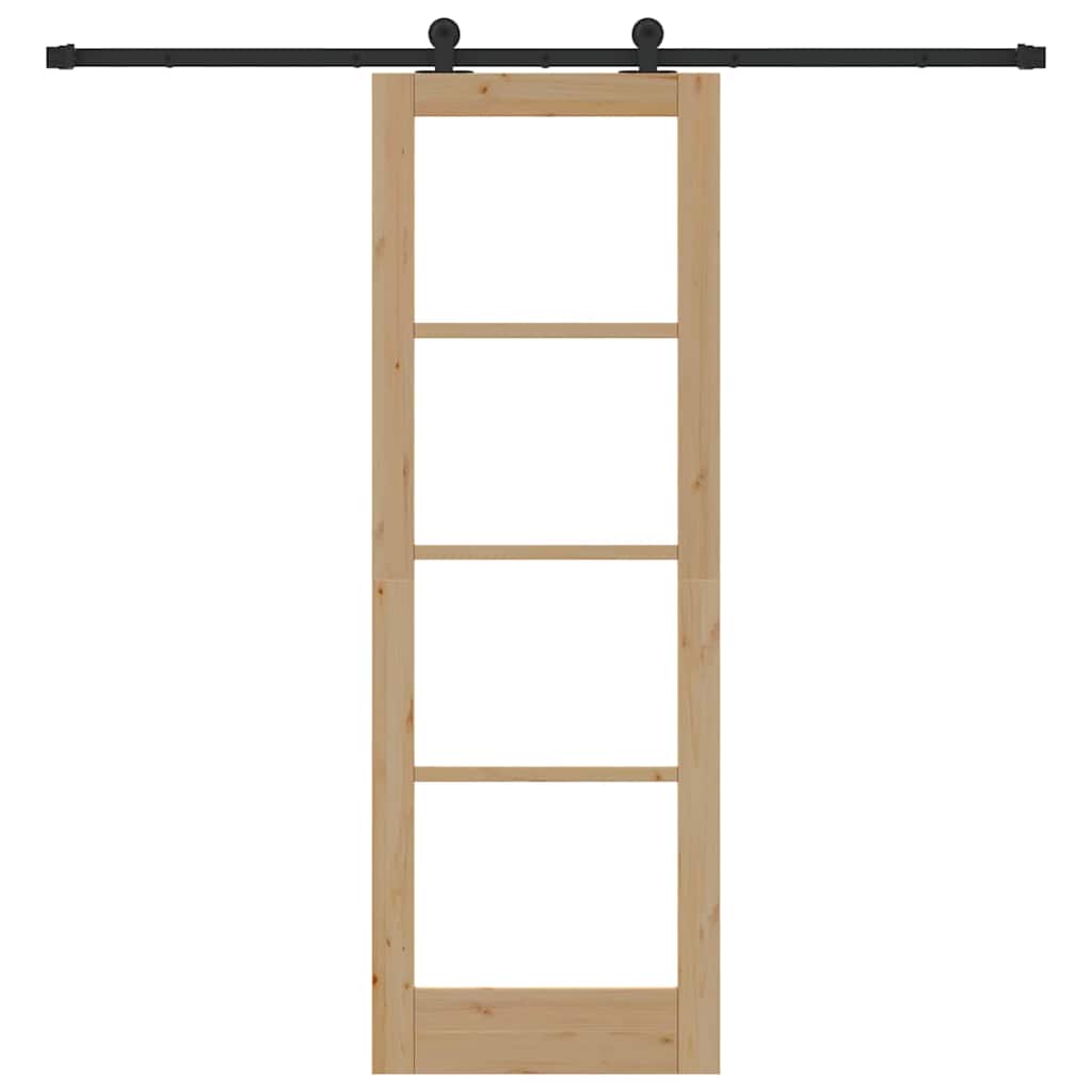 Sliding Door Manual ORKDAL Brown 28.9 x 83.1 in Wood and metal