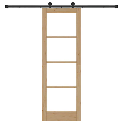 Sliding Door Manual ORKDAL Brown 28.9 x 83.1 in Wood and metal