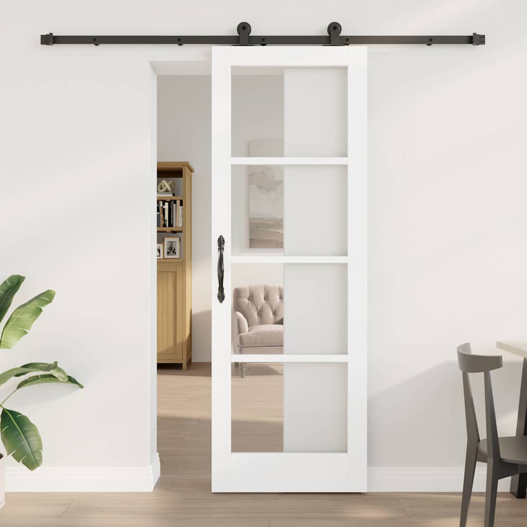 Sliding Door Manual ORKDAL White 28.9 x 83.1 in Wood and metal