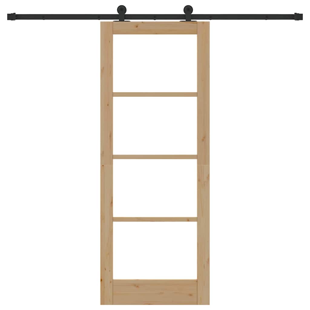 Sliding Door Manual ORKDAL Brown 30.7 x 79.5 in Wood and metal