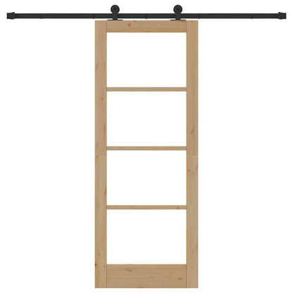 Sliding Door Manual ORKDAL Brown 30.7 x 79.5 in Wood and metal