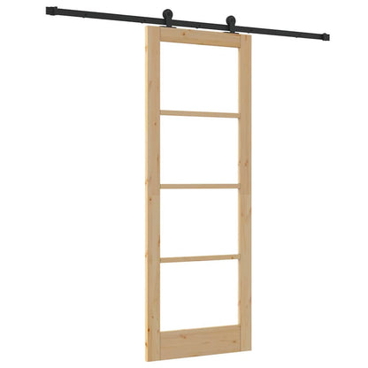 Sliding Door Manual ORKDAL Brown 30.7 x 83.1 in Wood and metal