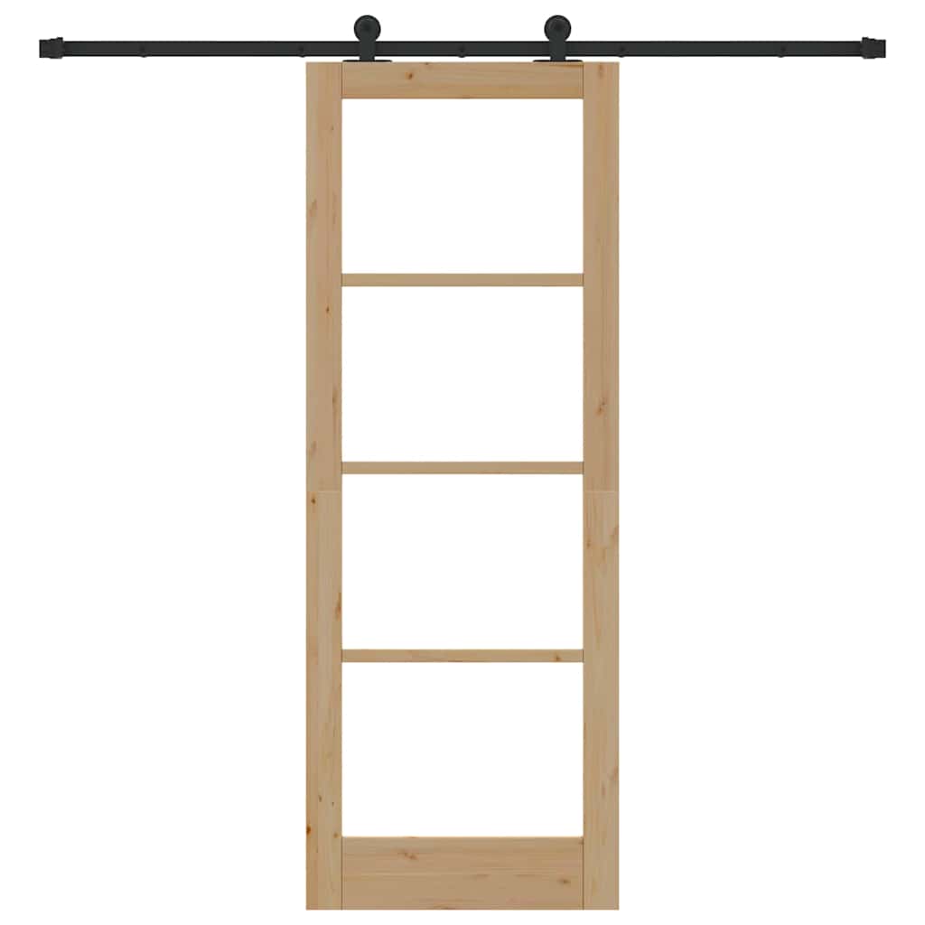 Sliding Door Manual ORKDAL Brown 30.7 x 83.1 in Wood and metal