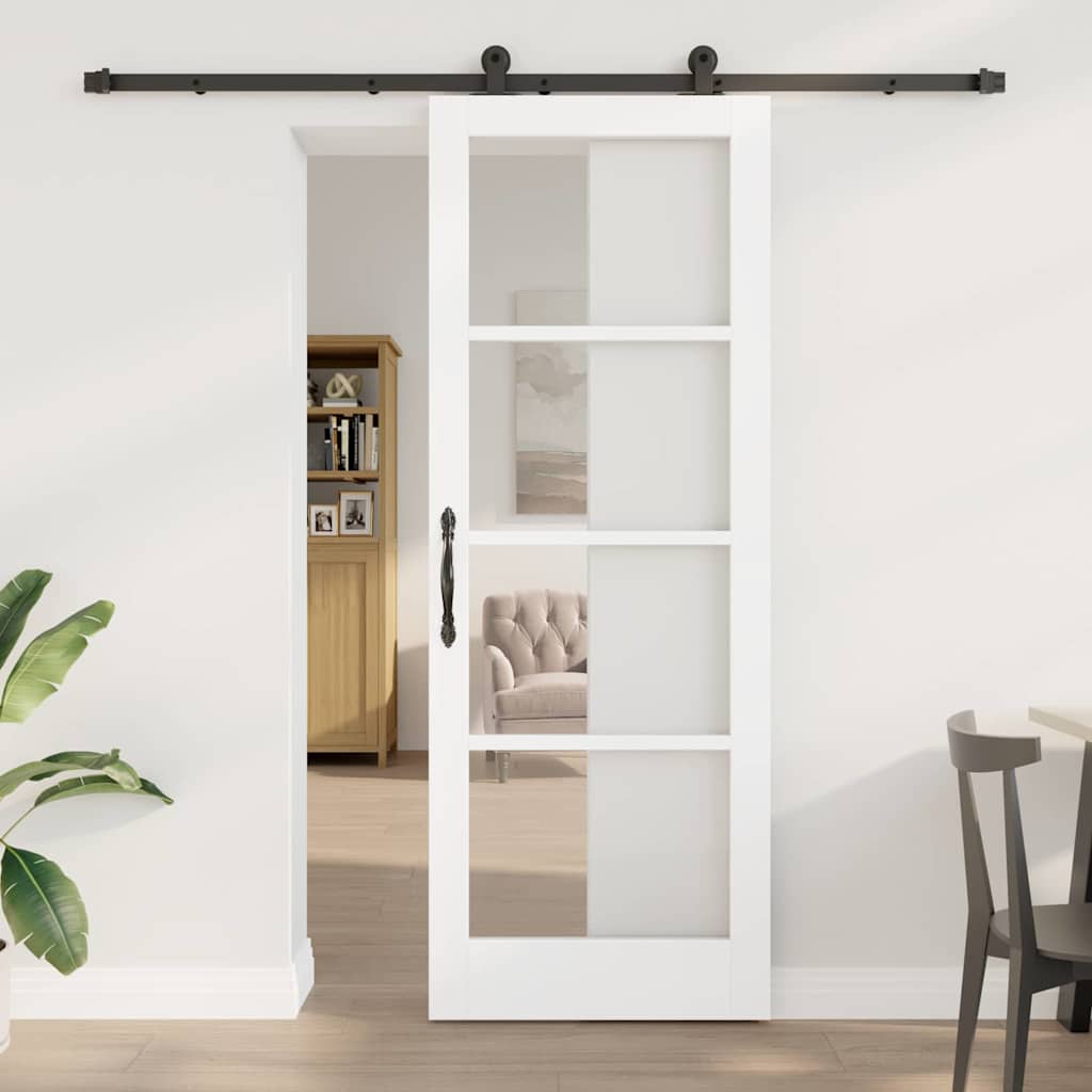 Sliding Door Manual ORKDAL White 30.7 x 83.1 in Wood and metal