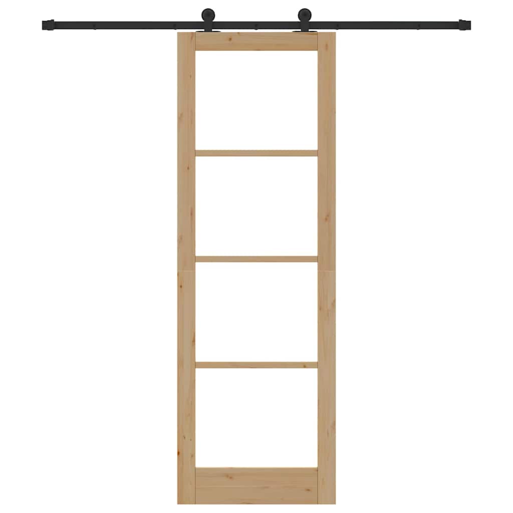 Sliding Door Manual ORKDAL Brown 30.7 x 91.3 in Wood and metal