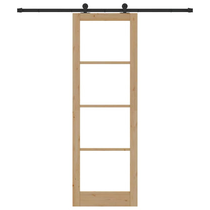 Sliding Door Manual ORKDAL Brown 30.7 x 91.3 in Wood and metal