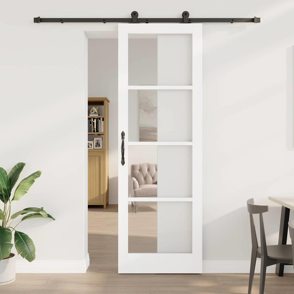 Sliding Door Manual ORKDAL White 30.7 x 91.3 in Wood and metal